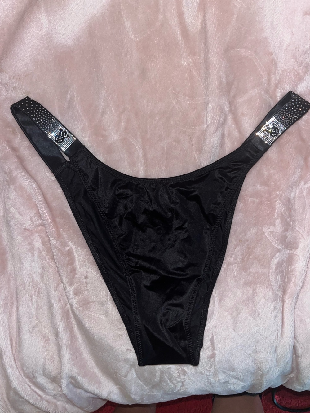 Victoria’s Secret Rhinestone Strap Panty Size Large